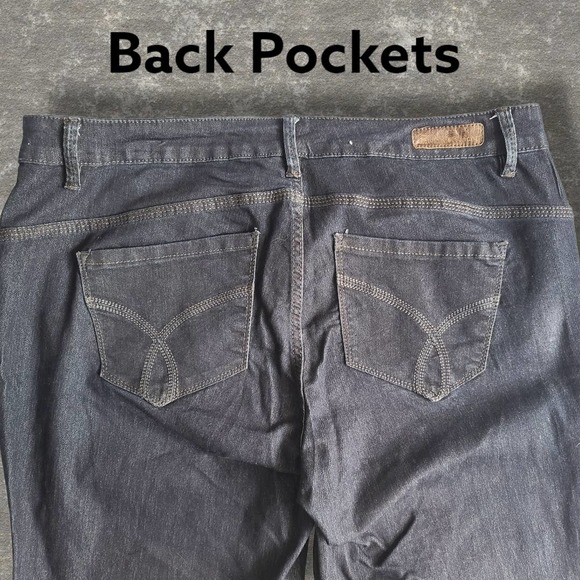 Calvin Klein Women's Curvy Boot Jeans Size 32/14 - Picture 4 of 13